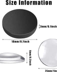 41 Pieces Fridge Magnets Craft Set Include Craft 1-Inch Paper Punches round Disc Ferrite Ceramic Magnets with Transparent Glass Cabochons for Craft DIY Fridge Office Locker Whiteboard Making