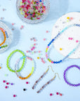 3080Pcs Crystal Beads,Rainbow Acrylic Beads Faceted 6Mm 28 Colors Bicone Colorful Spacers Bulk for Bracelet Necklace Jewelry Making DIY Craft