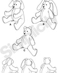 US8044OS Children'S Stuffed Animal Toy Sewing Pattern, One Size