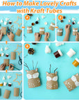 70 Pieces Cardboard Tubes for Crafts, Brown Kraft Toilet Paper Rolls for Crafts - 1.5 X 3.2 Inches Strong and Pressure-Resistant Tubes for School Supplies Classrooms Kids DIY Art