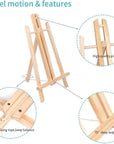 3Pack 16 Inch Wood Easels - Wooden Desktop Easel Stand, Multi-Purpose Art Easel for Painting Classes, Art Parties, Carrying & Quality Guaranteed