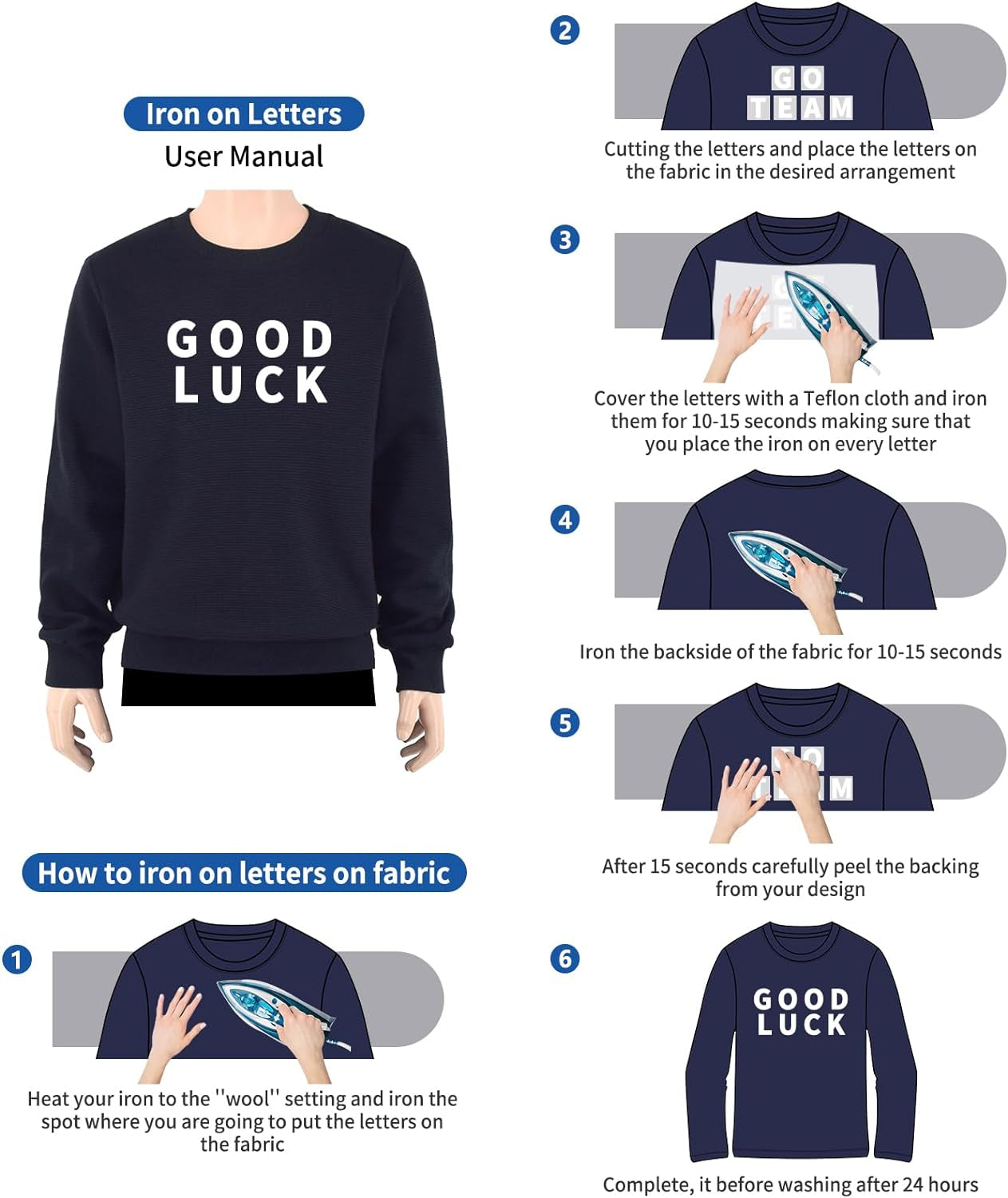 30 Sheets 930 Pieces Iron on Letters for Clothes 1.6 Inch Heat Transfer Letters with A-Z Iron on Vinyl Letters in 5 Colors PU Alphabet Adhesive Stickers for DIY Printing Craft Fabric T-Shirt Jersey