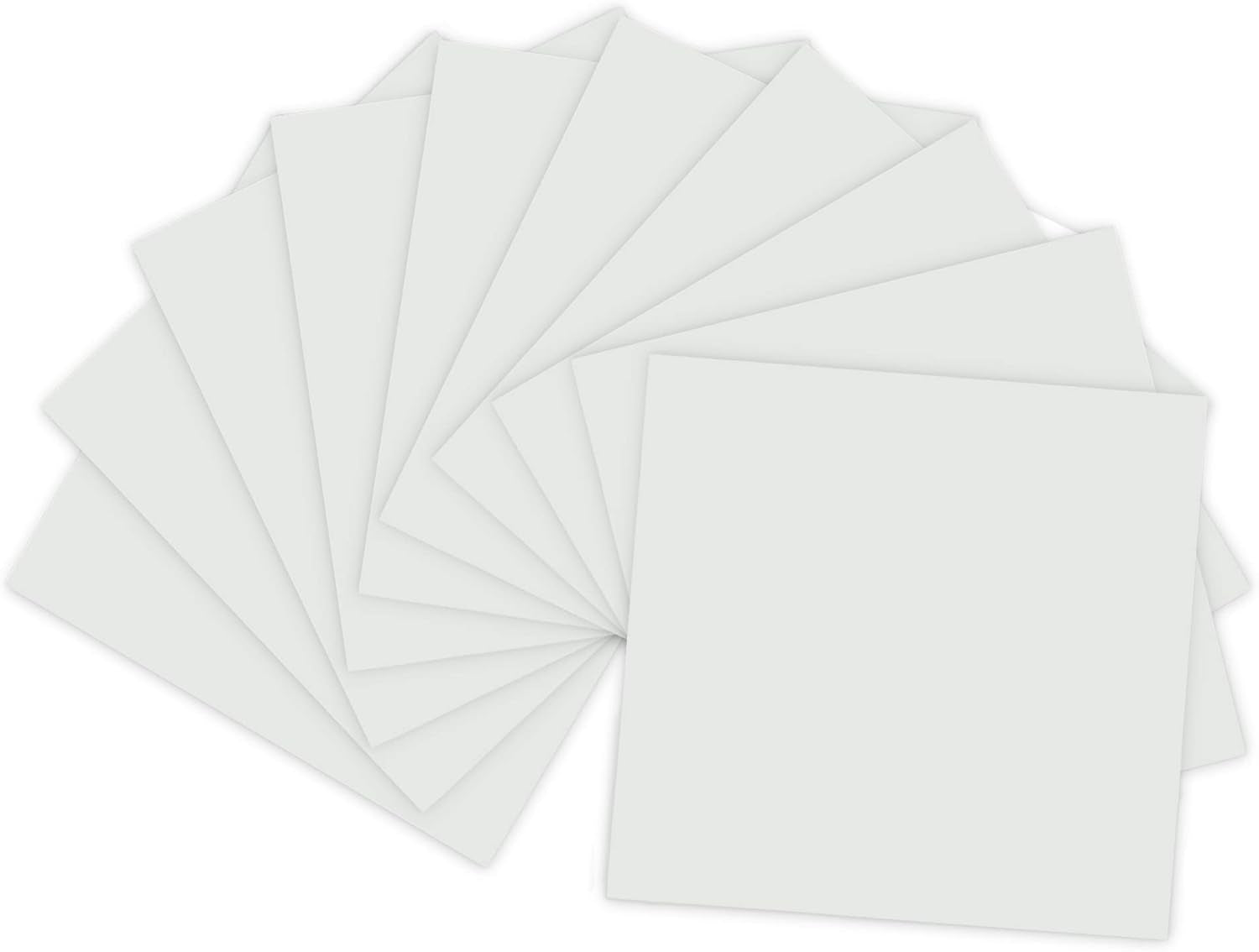 Glossy White Adhesive Backed Vinyl Sheets Used for Crafting (10 Pack)