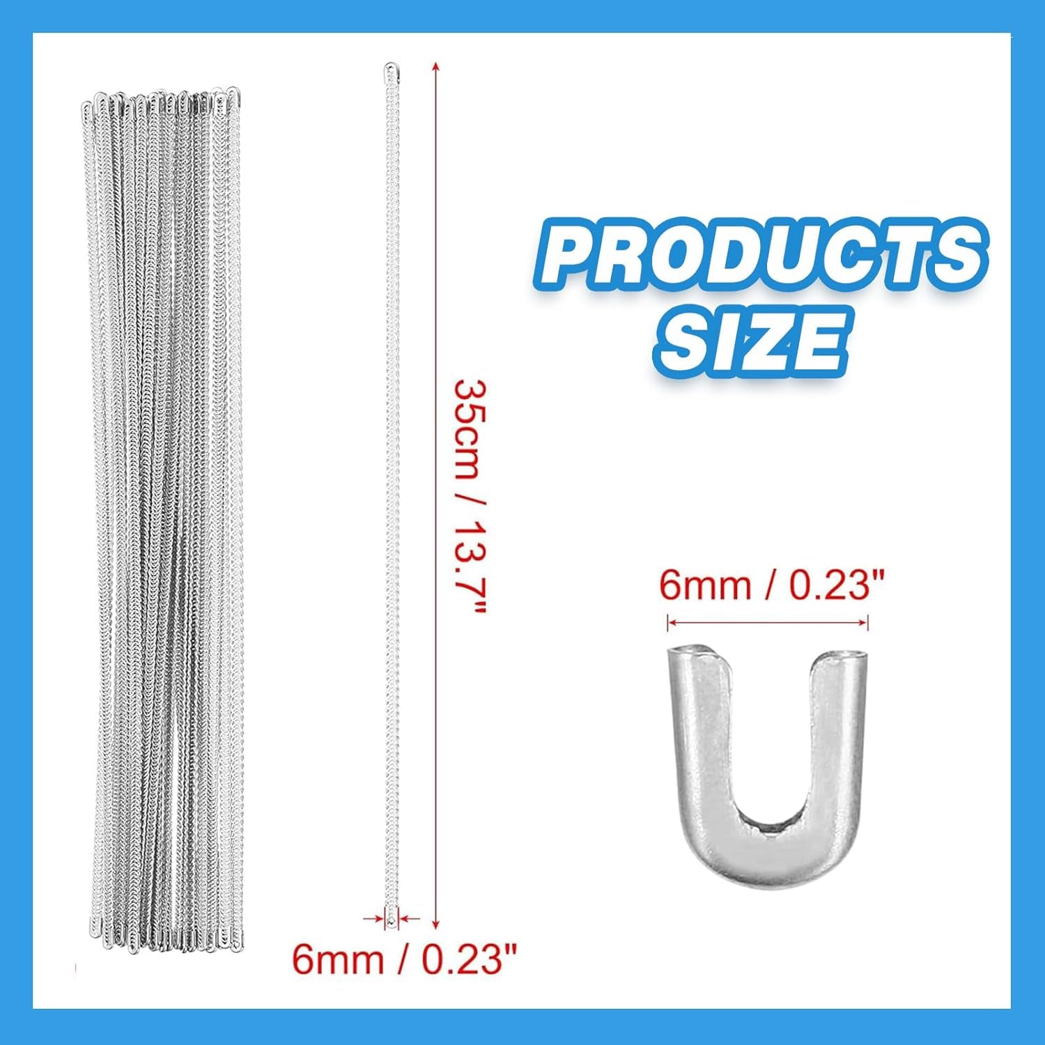 100 Pack 1/4''X 13.7Inch Spiral Steel Metal Boning for Corset, Sewing Corset Boning Precut for Contume Dress (6Mm)