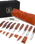Wood Carving Tools Deluxe-Whittling Knife,Wood Carving Kit,Wood Whittling Kit for Beginners,Spoon Carving Kit,Woodworking Tools Set Large Wood Carving Knife Set