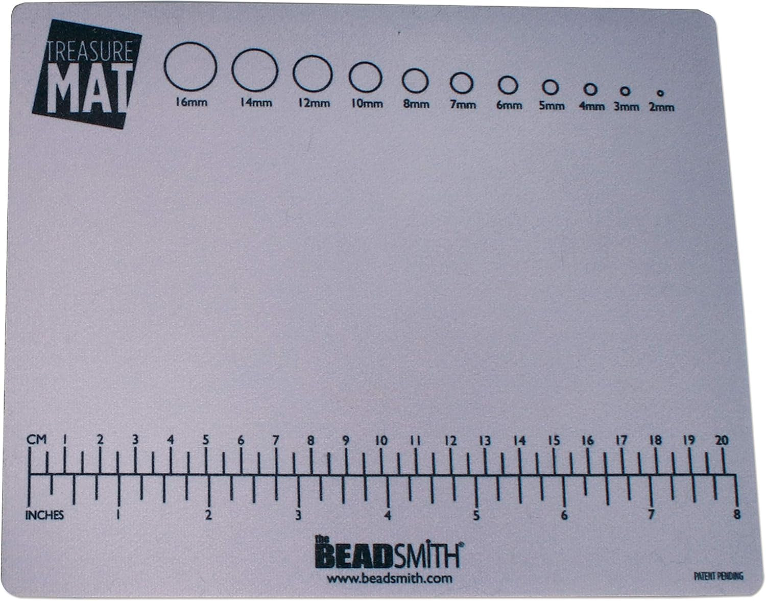 Non-Slip Treasure Mat, 11 X 14 Inches, Non-Slip Rubber Base with Soft Padded Surface, Laser Printed Measurements in Both Inches and Centimetres, Hangable Retail Put Up