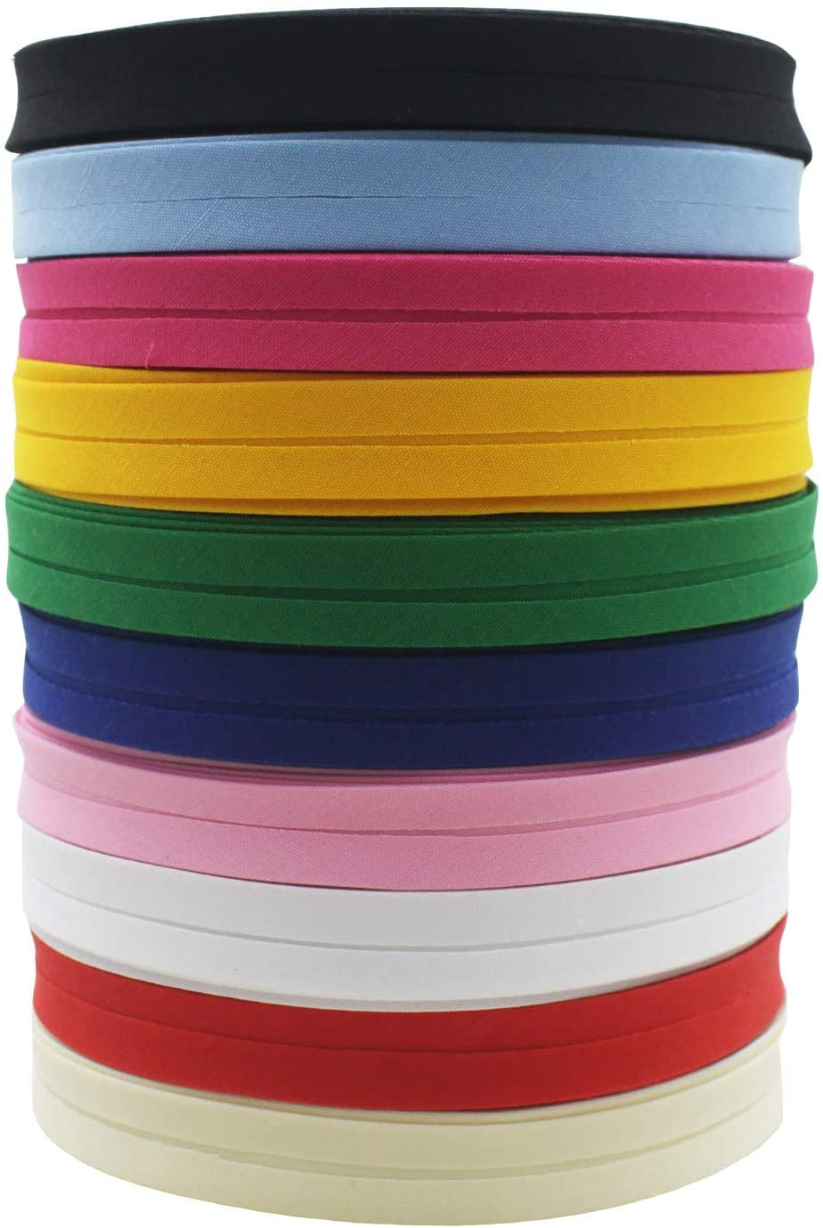 12Mm 1/2" Single Fold Bias Tape Bias Binding for Sewing Solid Color 100% Polyester