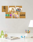 60Pcs Self Adhesive Cork Squares,  4 X 4 Inch Strong Cork Adhesive Sheets, Reusable Cork Board Cork Backing Sheets, Mini Wall Cork Tiles Mat for Coasters and DIY Crafts