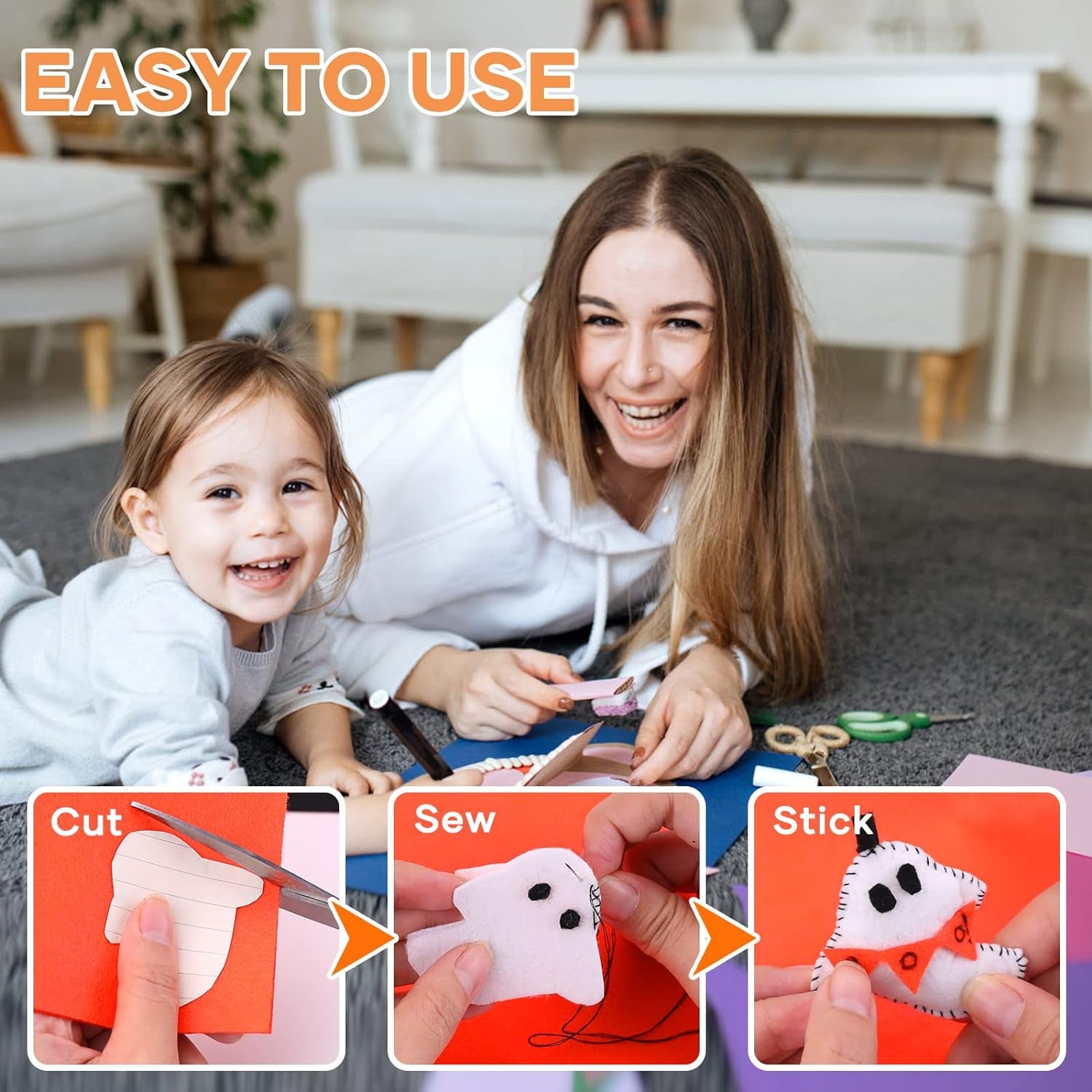 Felt Sheets for Crafts - 60Pcs Felt Squares A4-8X12" Stiff Felt Sheets, Assorted Colors Craft Felt, 1Mm Stiff Felt Fabric for Sewing, Patchwork, Decoration, Embroidering, Book, Felt Papers