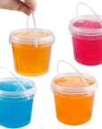 15 Pack 8 Oz Slime Containers with Lids and Handles,Mini Toy Storage Case