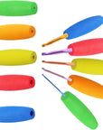 5PCS Crochet Hook Grips Crochet Hook Holder –EVA Crochet Hook Grips for Arthritis Crafting Enthusiasts Fit for Handle Full Set 2Mm-10Mm (Multi)