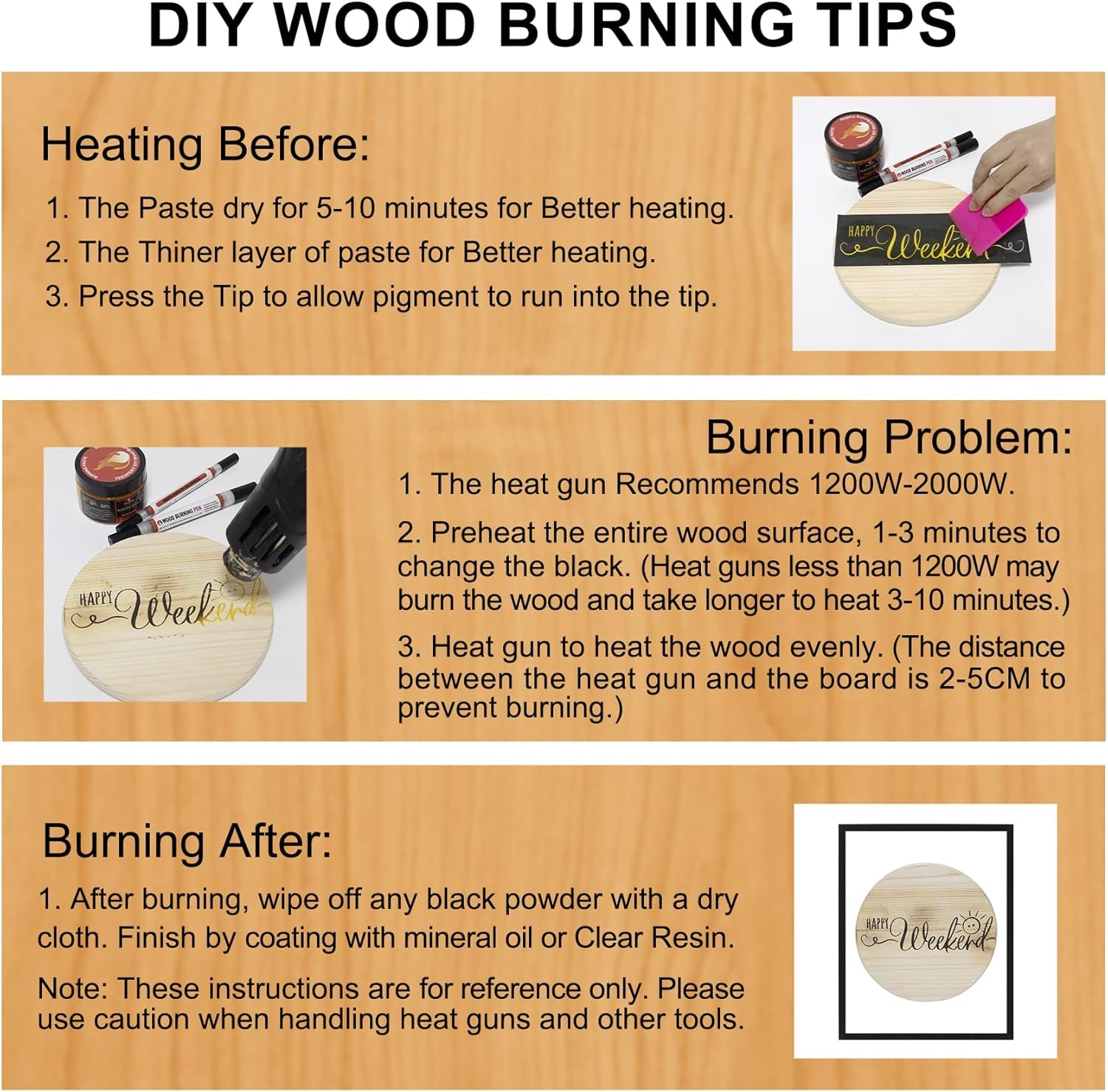 Wood Burning Gel Pen Kit,4 OZ Wood Burning Paste,2 Scorch Pens Double-Sided, 4 Tips, Squeegee, Sandpaper for DIY Heat Sensitive Wood Burning Marker for Wood Crafts Suitable Artists Beginners