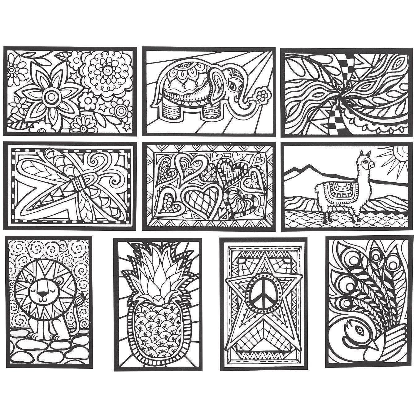 Velvet Art to Go! 2 Spiral Bound Coloring Books W/Perforated Cardstock Pages, Fuzzy, Felt, Great for Travel: Planes, Cars, Backpacks, 20 Different Projects Total, Kids & Adults, 4"X6".