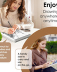 9" X 12" Premium Sketch Book Set, 1-Pack Spiral Bound Drawing Paper, 100 Sheets (68Lb/100Gsm) Sketchbook, Acid-Free Art Drawing Painting Sketching Pad Supplies for Kids, Teens, Adults, Artists