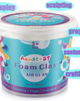 White Moldable Cosplay Foam Clay (500 Gram) - High Density Air Dry Clay, Modeling Clay for Intricate Designs, Figures, Masks, Craft Projects,Great for Cutting, Sanding or Shaping with Tools.