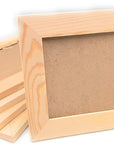 Unfinished Solid Wood Picture Frames for Arts Crafts, DIY Painting Project Stand or Hang on the Wall 6X8 Frame Size Holds 6X4 Pictures for Kids Craft Birthday, School Projects (12)