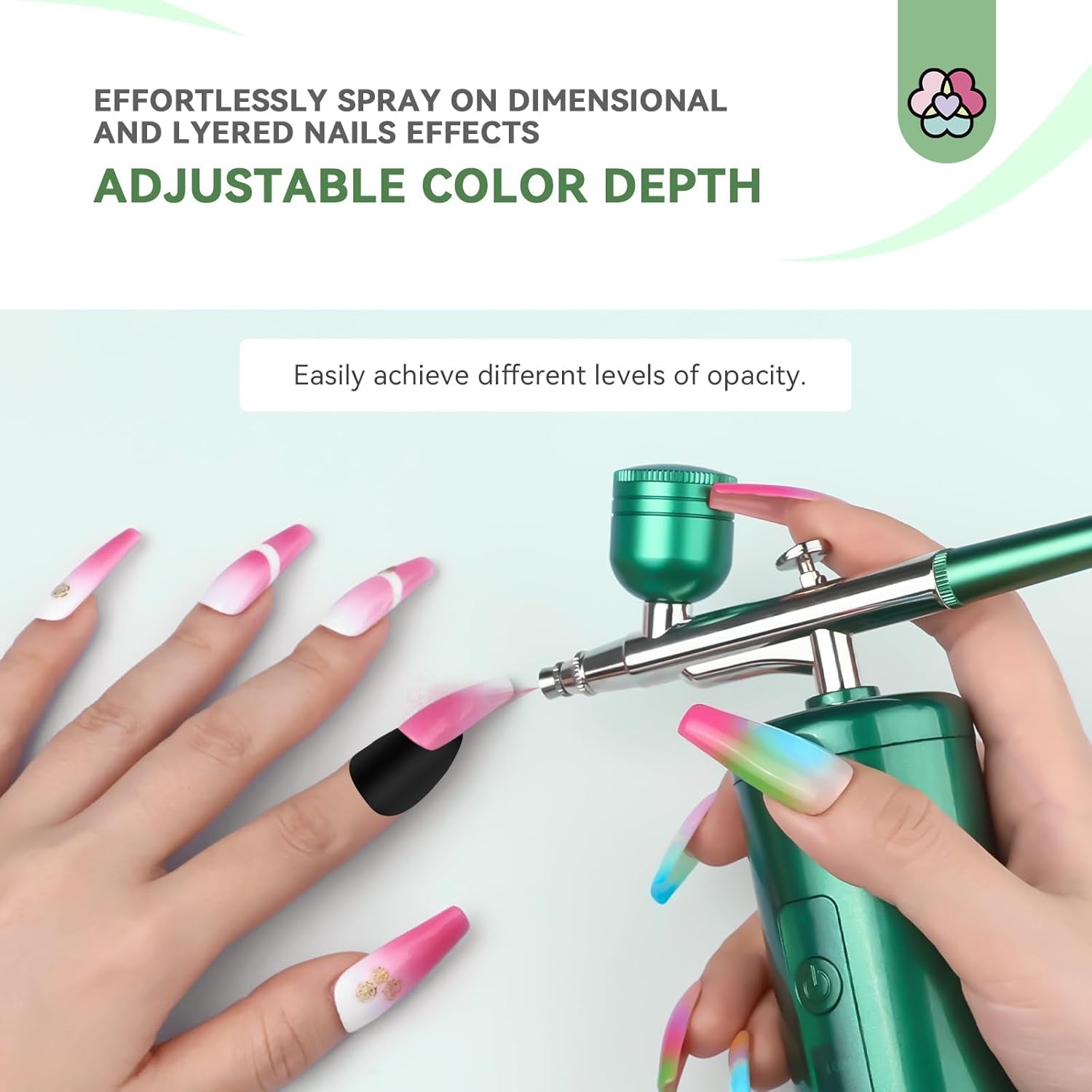 Airbrush for Nails Kit, Professional Wireless Airbrush Kit Portable Fast DIY Nail Art Gel Nail Polish Nail Supplies for Nail Decorating French Nail Painting Nail Art Nail Tech Must Have