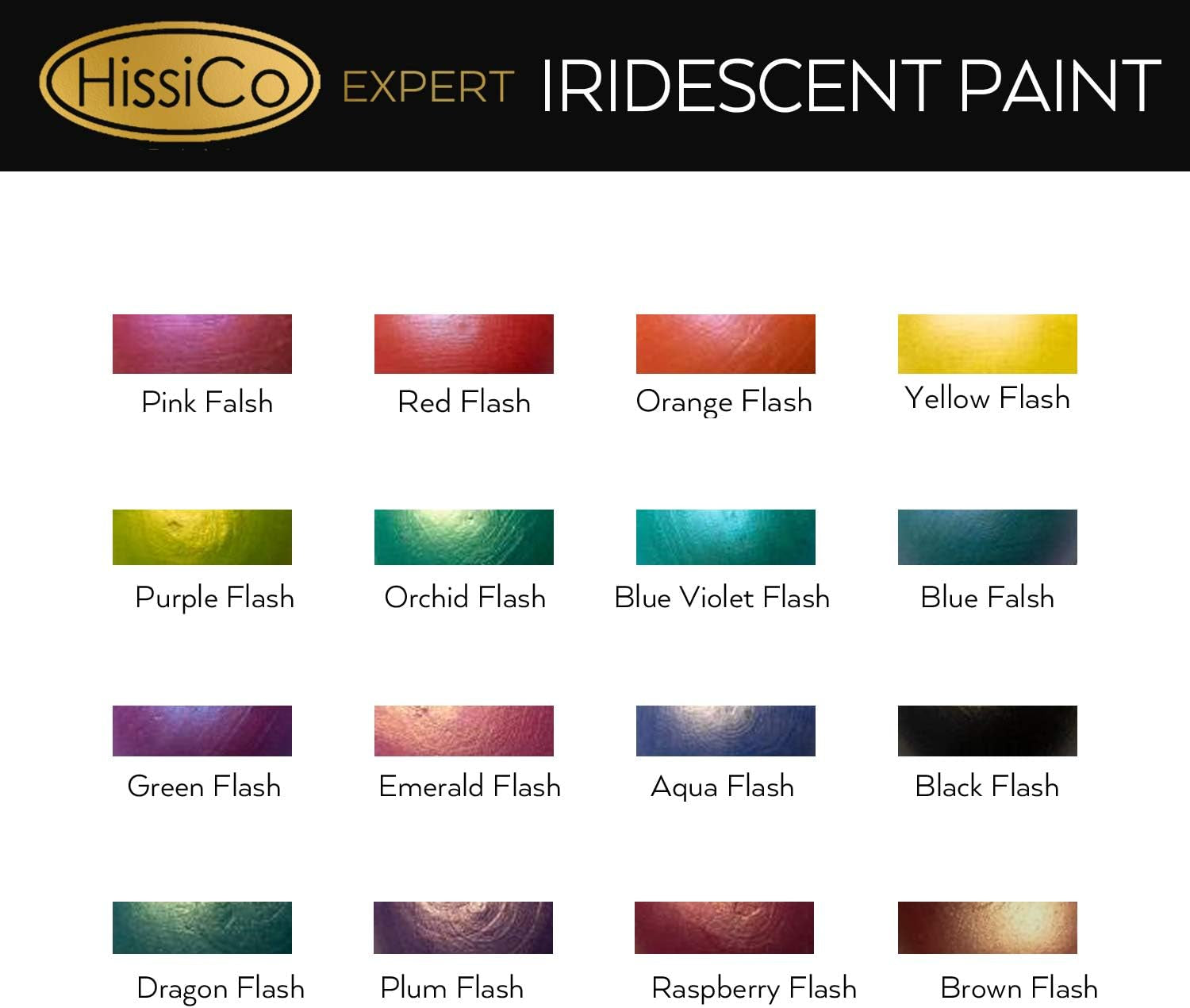 Iridescent Acrylic Paint Set of 16 Chameleon Colors 60Ml 2 OZ Bottles, High Viscosity Shimmer Paint for Artists, Beginners on Rocks, Crafts, Canvas, Wood, Fabric, Ceramic
