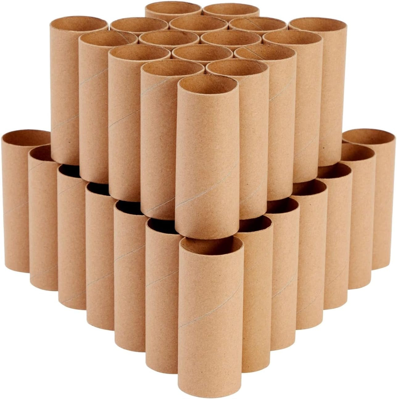 48 Pack Empty Toilet Paper Rolls for Crafts, Brown Cardboard Tubes for DIY, Classrooms, Dioramas (1.6 X 4 In)