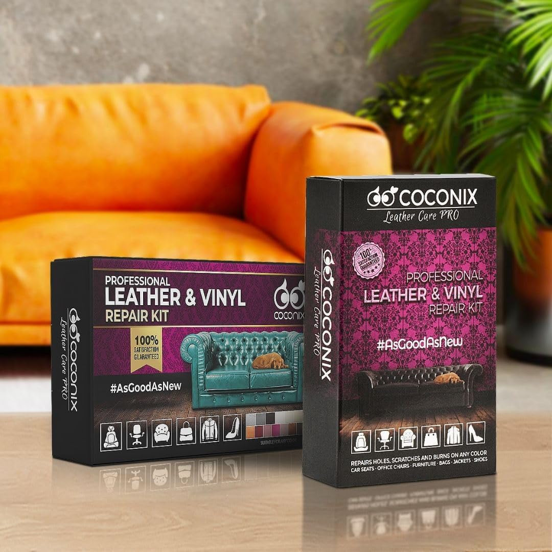 Vinyl and Leather Repair Kit - Restorer of Your Furniture, Jacket, Sofa, Boat or Car Seat, Super Easy Instructions to Match Any Color, Restore Any Material, Bonded, Italian, Pleather, Genuine