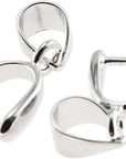 2Pcs 925 Sterling Silver Pendant Bail Connector Pinch Clasp for Necklace DIY Jewelry Craft Making Handmade Beading Fittings Accessories 1.7Cm