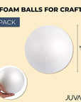 2 Pack Large Foam Balls for Crafts, 7.5 Inch Solid Polystyrene Spheres for DIY Projects, Flower Centerpieces (White)