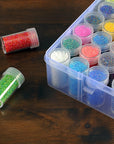 1Pack 60 Grids Bead Organizer and Storage Diamond Painting Containers Portable Plastic Case Box Arts Crafts Storage for Seeds Beads Sewing Cosmetic Nail Glitter Powder Small Parts Rhinestones
