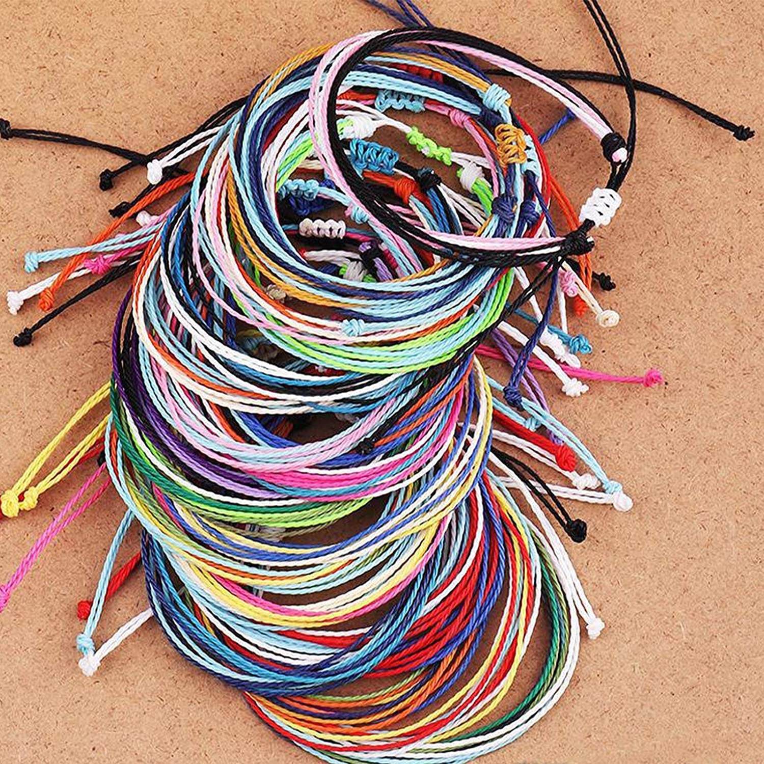Waxed String 35 Colors 1Mm 382 Yard | Waxed Polyester Cord Wax Cotton Cord Waxed Thread for Bracelets Necklace Jewelry Making Friendship Bracelet (35 Colors)