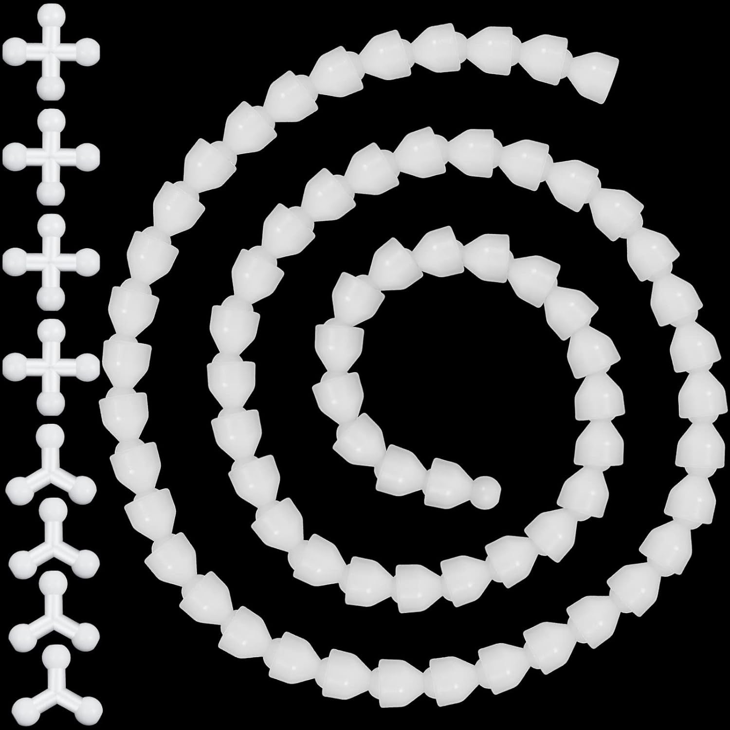 144 Pieces Doll Armature Set with 4Y and 4X Chest Connectors Flexible Doll Joints Plastic Ball for Stuffed Animal Bear Dolls Making DIY Crafts Need Use Special Pliers (16 Mm)