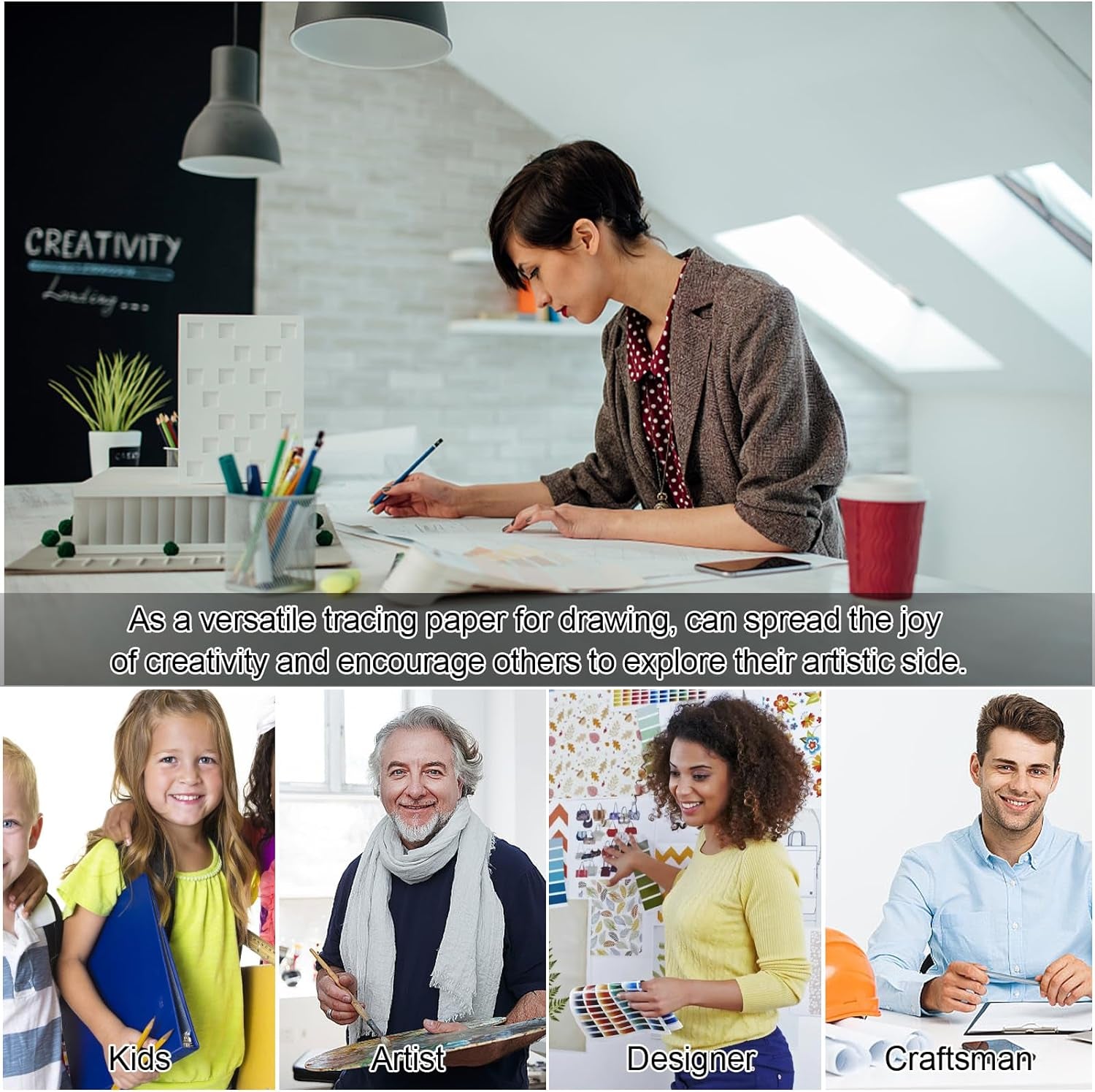 120 Sheets Tracing Paper for Drawing, 8.5”X 11” Trace Paper, Translucent Vellum Paper Tracing Paper Pad, Tracing Pad for Sketching, Preliminary Drawing, Overlaying Images Tracing