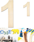 Large Wooden Number 5, Unfinished Wood Crafts Wood Numbers Letters for DIY Craft Projects, Birthday, Party, Wedding Decorations, Big Wooden Numbers 12 Inch and Small Wooden Numbers 6 Inch (2Pcs/Set)