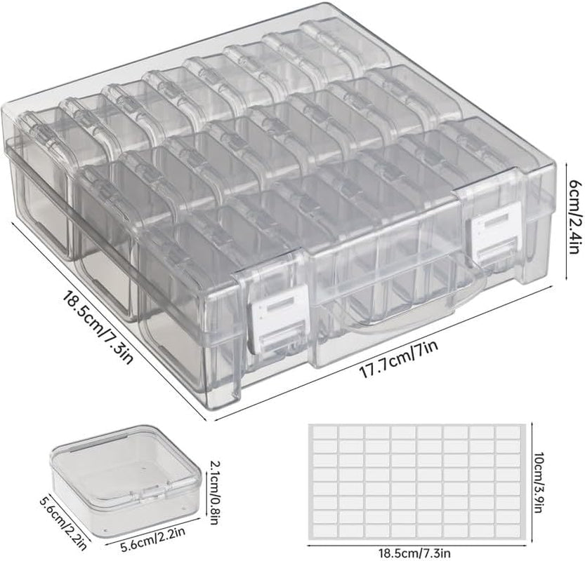 Bead Organizer Box, 24 Slots Diamond Painting Bead Storage Containers, Diamond Painting Art Accessories Boxes Craft Bead Storage Box Organizer Bead Organizers and Storage for Rhinestones (1 Pack)