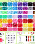 3000Pcs 56 Colors Pony Beads for Bracelet Making Kit, Rainbow Kandi Beads Friendship Bracelet Kit with 910Pcs A-Z Letter Beads, DIY Jewelry Making Beads Craft for Adults