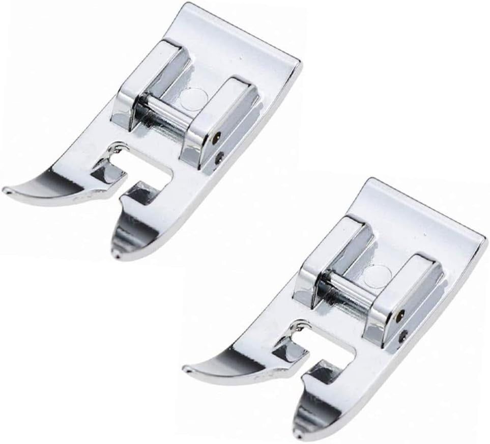 2Pcs Zig Zag, Straight Stitch Foot Snap on Foot Sewing Machine Presser Foot Will Fit Singer, Brother, Janome, Toyota, Etc Domestic Sewing Machines