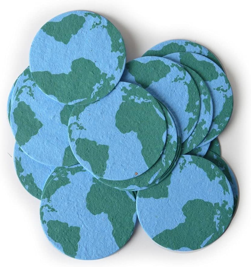 Seed Paper Shapes Pack - Earth Shapes - 100 Shapes per Pack - 2.1