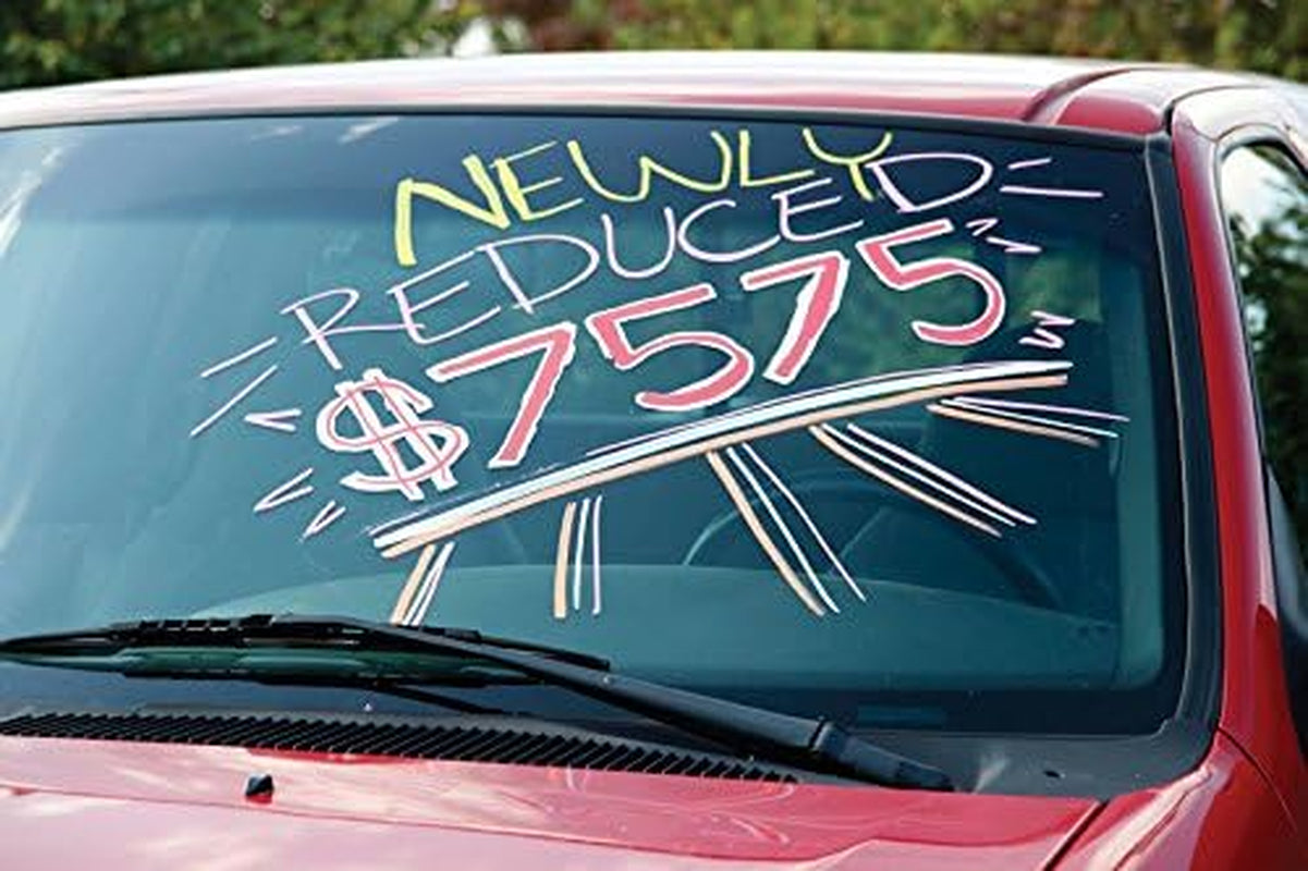 Solid Paint Marker - Windshield Glass Grease Pens (White)