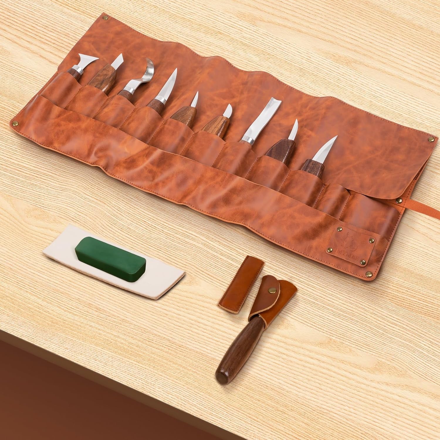 Wood Carving Tools Deluxe-Whittling Knife,Wood Carving Kit,Wood Whittling Kit for Beginners,Spoon Carving Kit,Woodworking Tools Set Large Wood Carving Knife Set