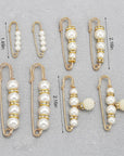 8 Pcs Pearl Brooch Pins,Safety Pins for Clothing Dress Pants Skirt Cardigan Collar，Faux Pearl Rhinestones Brooches for Women Girls Pants Extender Safety Pins