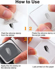 Postcard Border Edge Silicone Clear Stamp Postmark Transparent Silicone Stamp Vintage Rubber Stamp for Scrapbook Journal Card Making