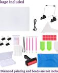 Diamond Painting A4 LED Light Pad Kit, LED Artcraft Tracing Light Table, Tools and Accessories Kit for Full Drill & Partial Drill 5D Diamond Painting