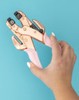 - Crop-A-Dile Eyelet Setter and Snap Punch, Pink Comfort Handle, for 1/8 or 3/16 Inch Holes, Grommet and Embelishment Crafting Puncher for Paper, Fabric, Leather, Plastic, and Metal