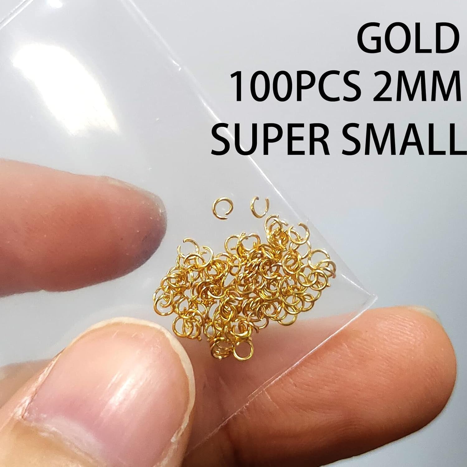 18K 2MM Gold Jump Rings Open Jump Rings 100PCS 2MM Jump Rings for Jewelry Making Jump Rings 2MM 18K Gold Plated Jump Rings for Jewelry Making for Miniature Jewelry Making
