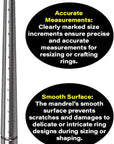 Exquisite Craftsmanship: Premium Solid Stainless Steel Ring Sizing Mandrel for Accurate Measurements, Sizes 1-16