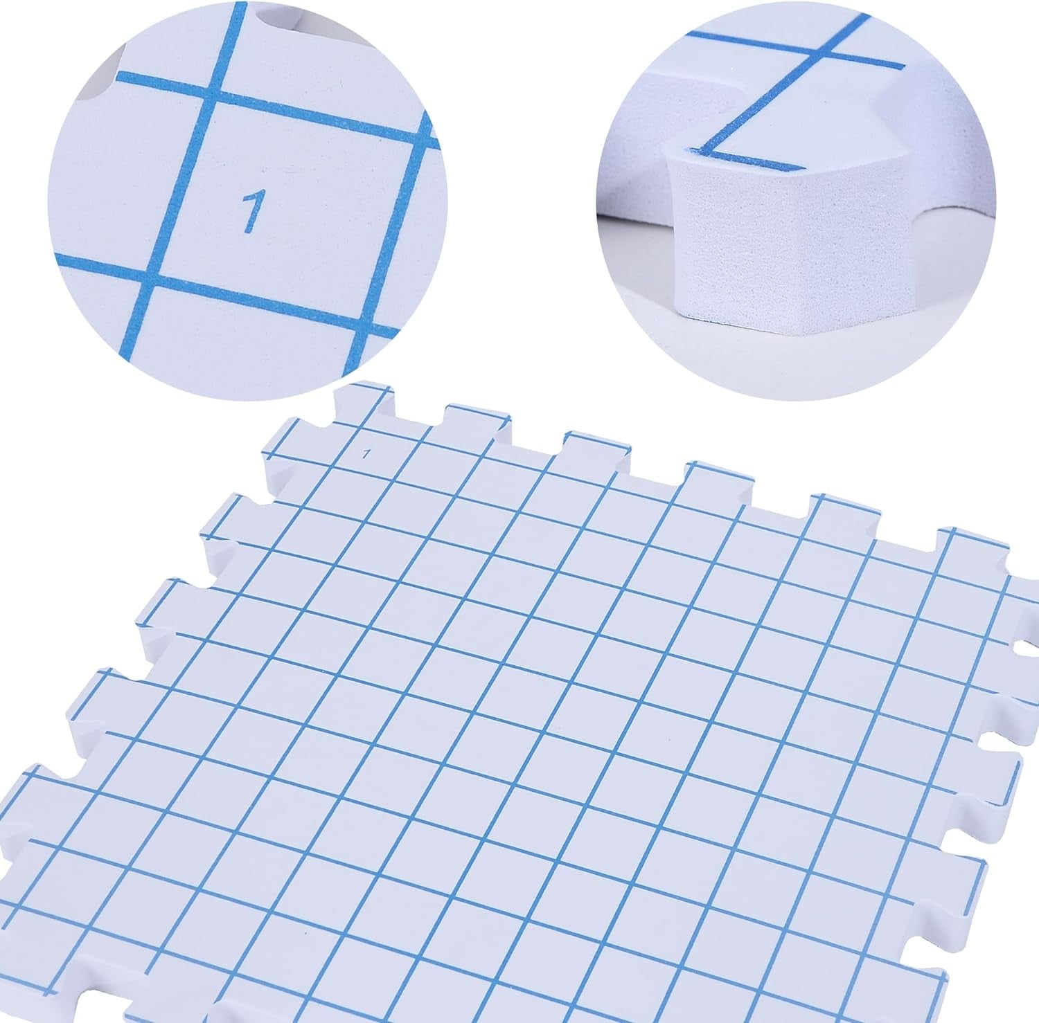9 Pack  &amp; Crochet Project, Extra Thick Knitting Blocking Mat with Grid Lines，Knitting Mats with 100 T-Pins and Storage Bag