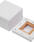Mini Stretched Canvas 4X4 Inch Small Blank Canvas Pack of 6