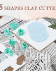 Polymer Clay Cutters Set, 25 Shapes Clay Earring Cutters with 145 Earrings Accessories for Polymer Clay Jewelry Making