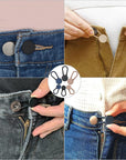 24 Pcs Button Extenders for Jeans, 6 Sizes Pants Button Waistband Extender, Flexible Adjustable Elastic Waist Extenders for Pants for Women Men, No-Sew Invisible Extenders Set Assorted Colors