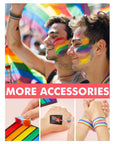 Pride Face Paint Kit - 6 Color Rainbow Face Body Paint with Pride Makeup Stick, Stencil Stickers, and Pride Bracelet - Perfect for Gay Pride Parade, Pride Month Celebrations and Party