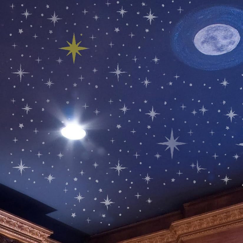 Large Star Stencil for Painting (12X16 Inch) - Twinkle Star Wall Stencil for Painting Large Pattern on Wood, Canvas, Tile, Fabric and Furniture – Reusable and Easy to Use Paint Stencils for Home Décor