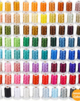 Polyester Embroidery Thread, 80 Spools Embroidery Machine Thread, 500M (550Y) Each Thread Spool, Colors Compatible with Janome & Robison-Anton Colors - Color Card Contained in Box